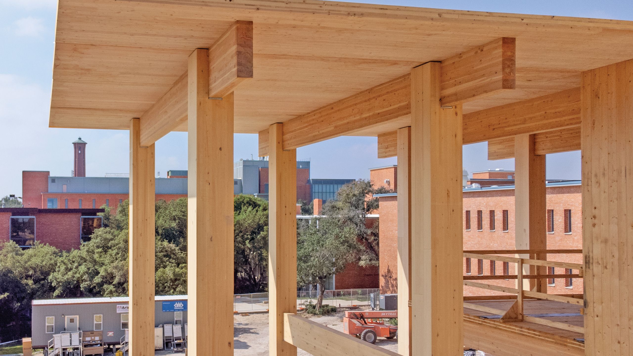 Dicke Hall, a sustainable mass-timber structure and Trinity's new home for the humanities, will open in Fall 2022.