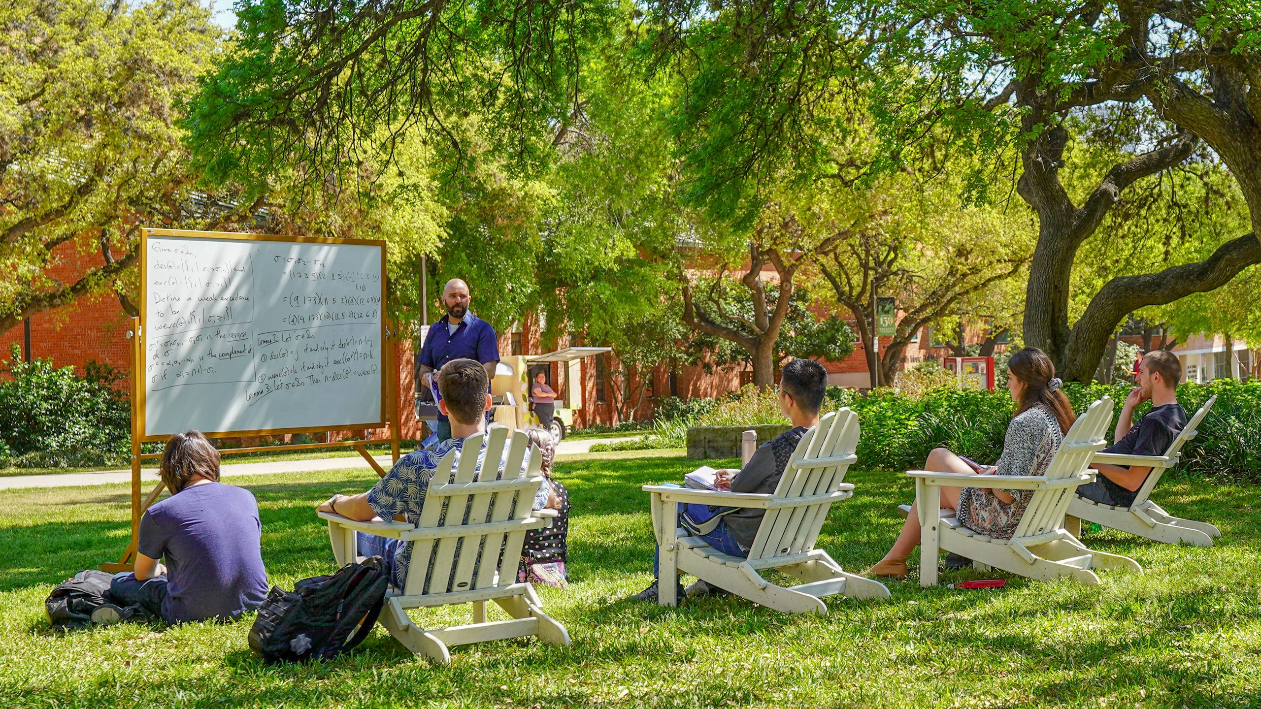 Students and faculty alike enjoy Trinity's campus, an oasis in the heart of the nation's 7th largest city.